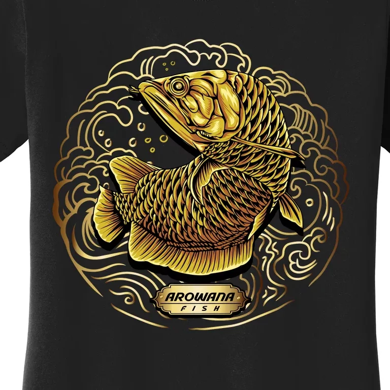 Arowana Fish Gold Women's T-Shirt