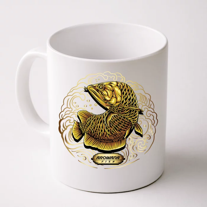 Arowana Fish Gold Front & Back Coffee Mug