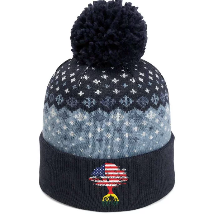 American Flag Ghanaian Roots Ghana Flag The Baniff Cuffed Pom Beanie