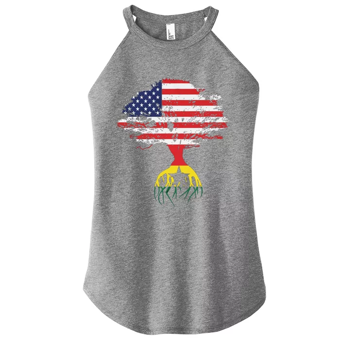 American Flag Ghanaian Roots Ghana Flag Women’s Perfect Tri Rocker Tank