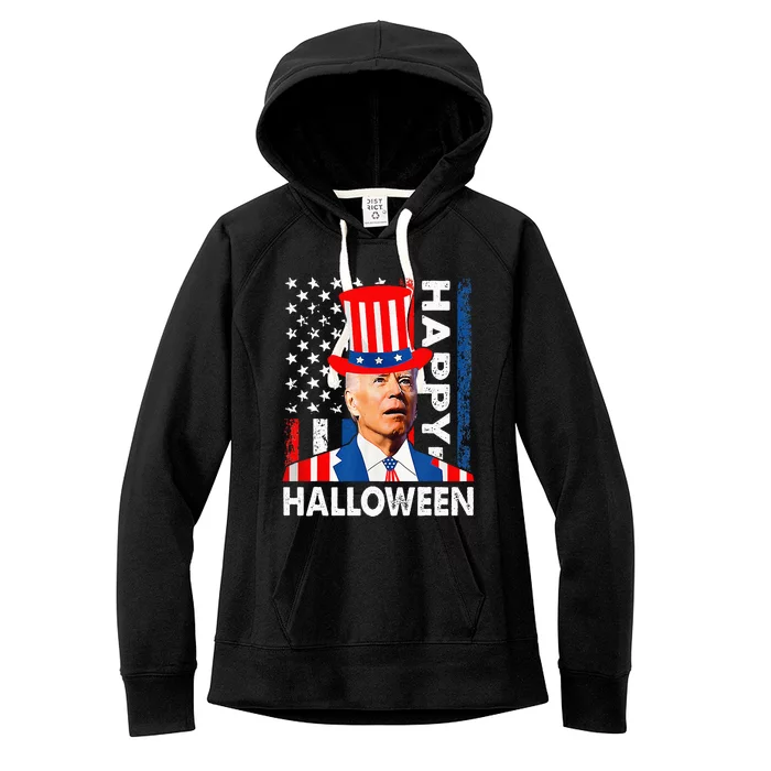 American Flag Happy Halloween Confused For 4th Of July Women's Fleece Hoodie