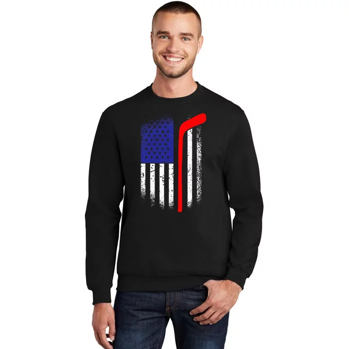 American Flag Hockey 4th Of July Cool Sport Memorial Day Sweatshirt