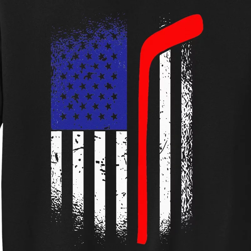 American Flag Hockey 4th Of July Cool Sport Memorial Day Sweatshirt