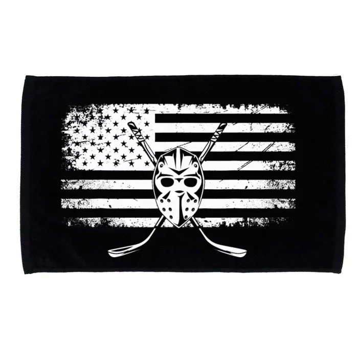 American Flag Hockey Hockey Microfiber Hand Towel