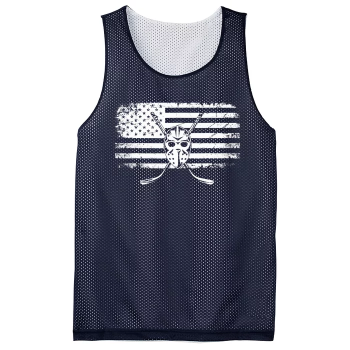 American Flag Hockey Hockey Mesh Reversible Basketball Jersey Tank