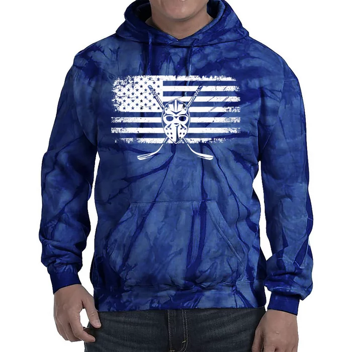 American Flag Hockey Hockey Tie Dye Hoodie