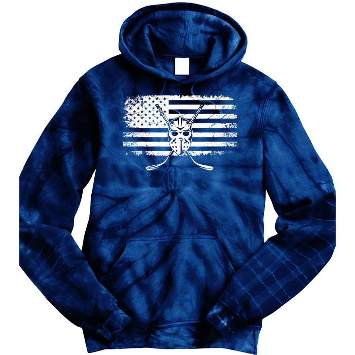 American Flag Hockey Hockey Tie Dye Hoodie