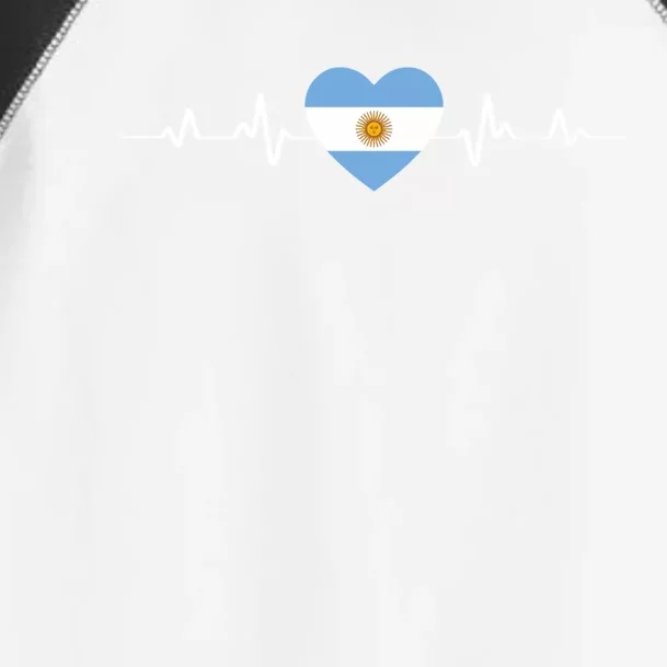 Argentina Flag Hearts Argentina Map Country Gift Toddler Fine Jersey T-Shirt