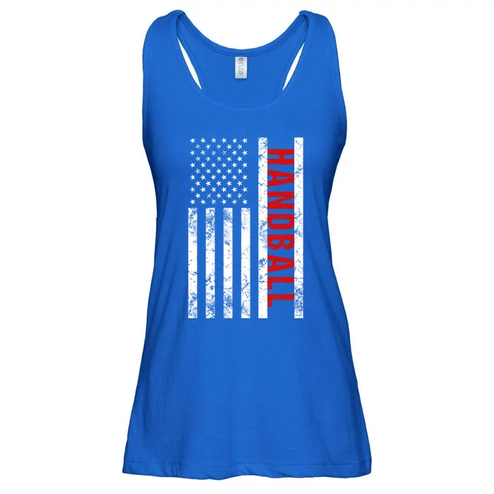 American Flag Handball Cute Gift Ladies Essential Flowy Tank