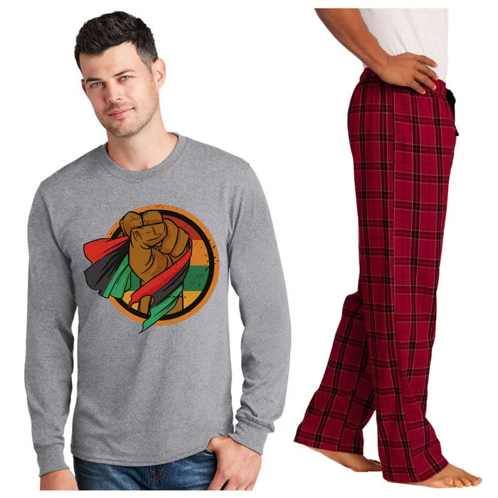 African Flag Hand Long Sleeve Pajama Set