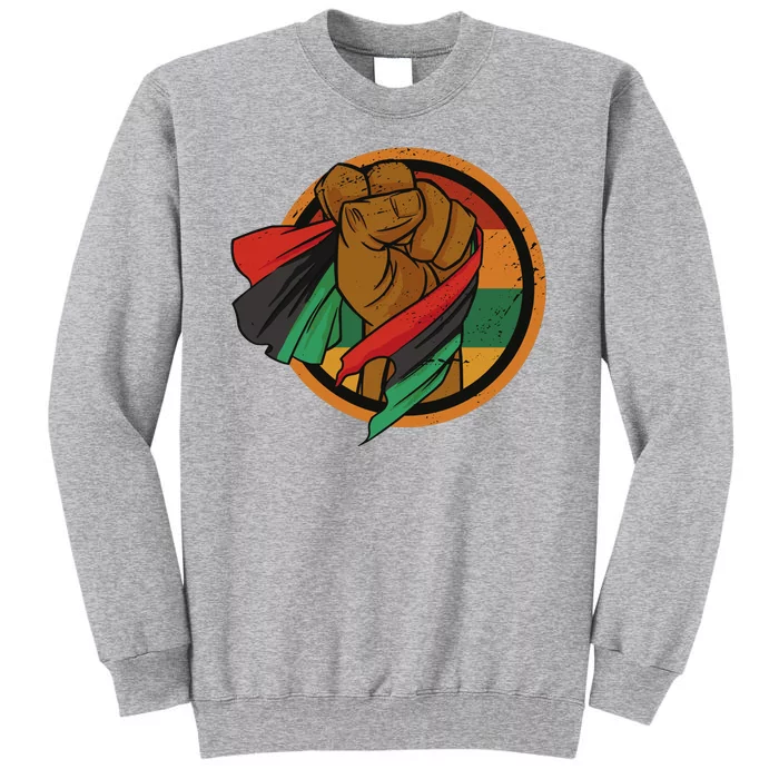 African Flag Hand Tall Sweatshirt