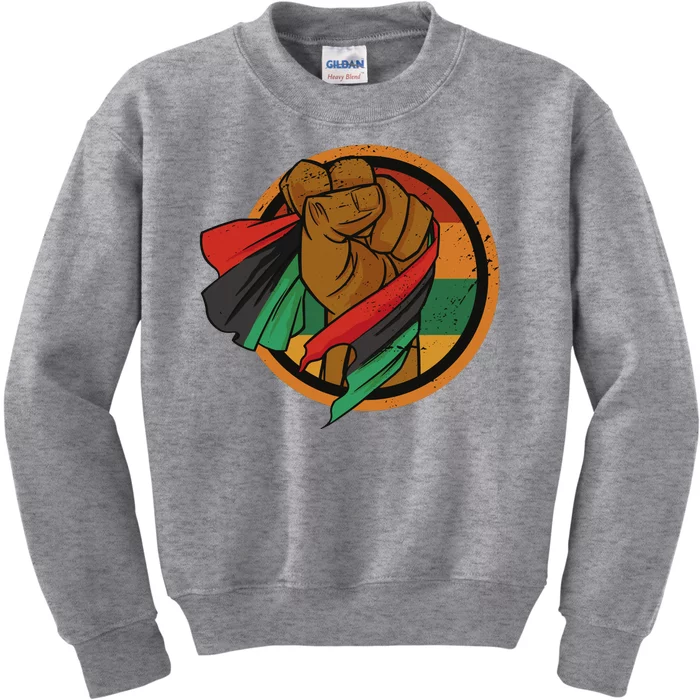 African Flag Hand Kids Sweatshirt