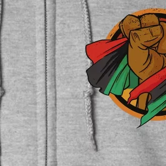 African Flag Hand Full Zip Hoodie