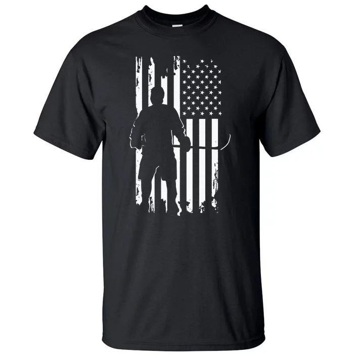 American Flag Hockey Apparel Hockey Tall T-Shirt