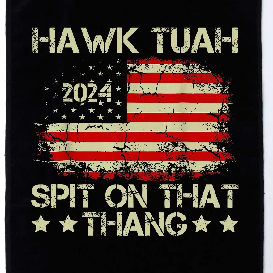 American Flag Hawk Tuah 24 Spit On That Thang Platinum Collection Golf Towel