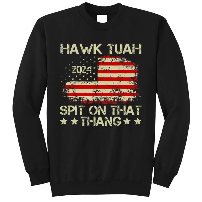 American Flag Hawk Tuah 24 Spit On That Thang Sweatshirt