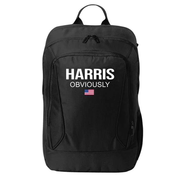 American Flag Harris Obviously For President 2024 Kamala Gift City Backpack