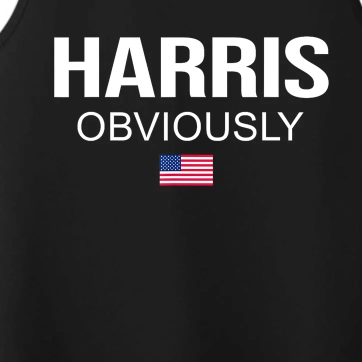 American Flag Harris Obviously For President 2024 Kamala Gift Performance Tank