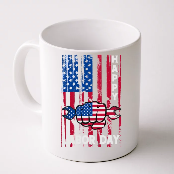 American Flag Happy Labor Day Meaningful Gift Front & Back Coffee Mug