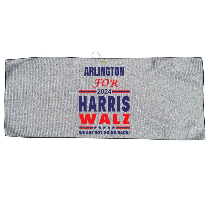 Arlington For Harris Walz We Are Not Going Back Large Microfiber Waffle Golf Towel