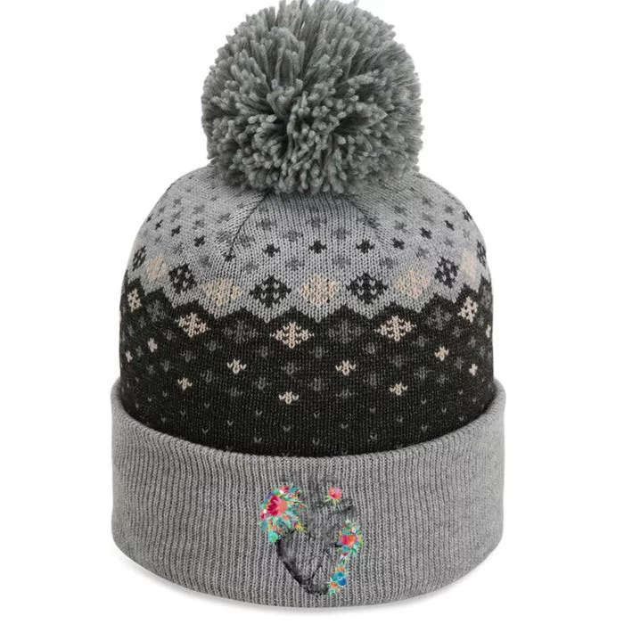 Anatomical Flower Heart The Baniff Cuffed Pom Beanie