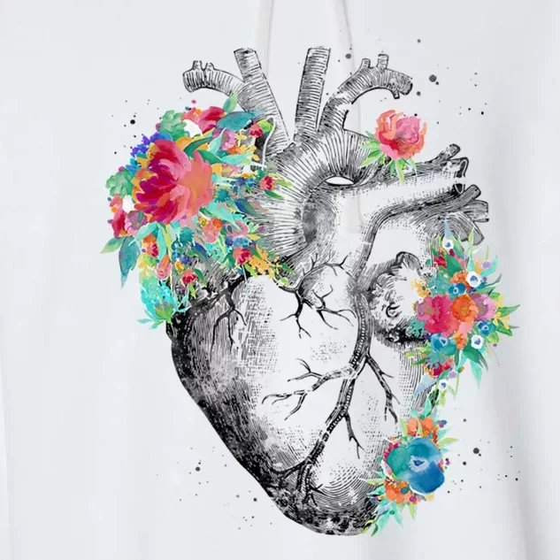 Anatomical Flower Heart Garment-Dyed Fleece Hoodie