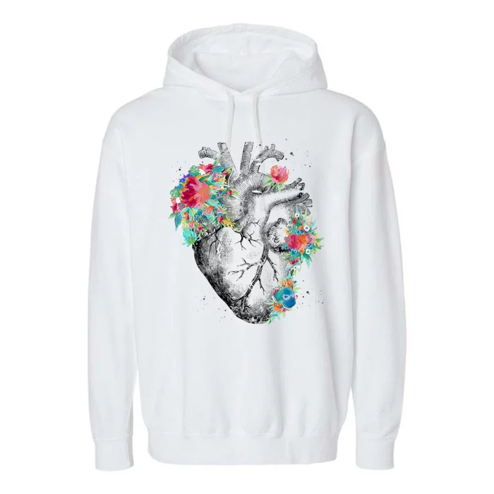 Anatomical Flower Heart Garment-Dyed Fleece Hoodie