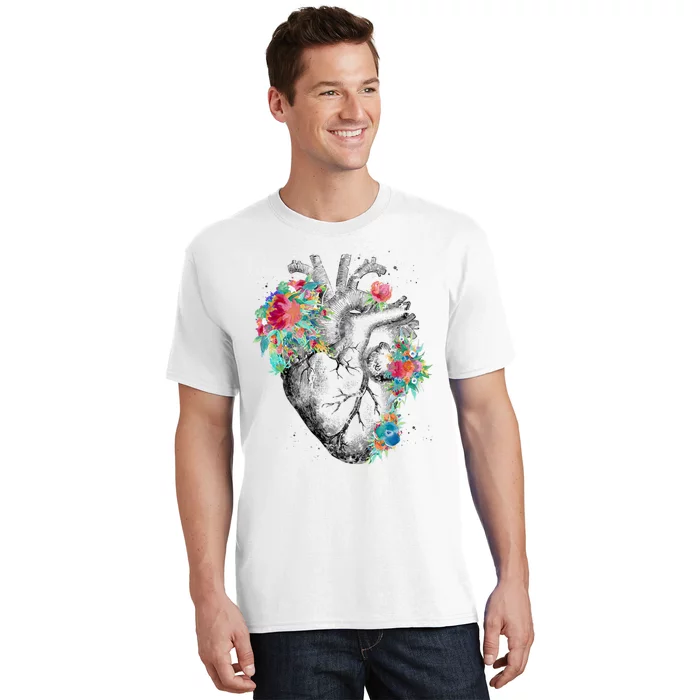 Anatomical Flower Heart T-Shirt