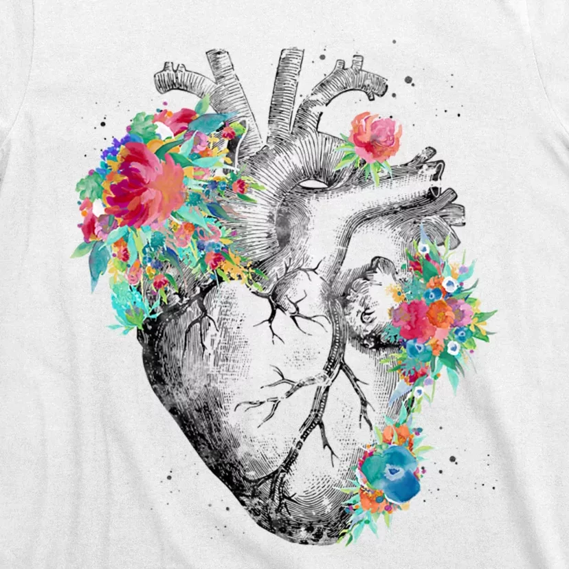 Anatomical Flower Heart T-Shirt