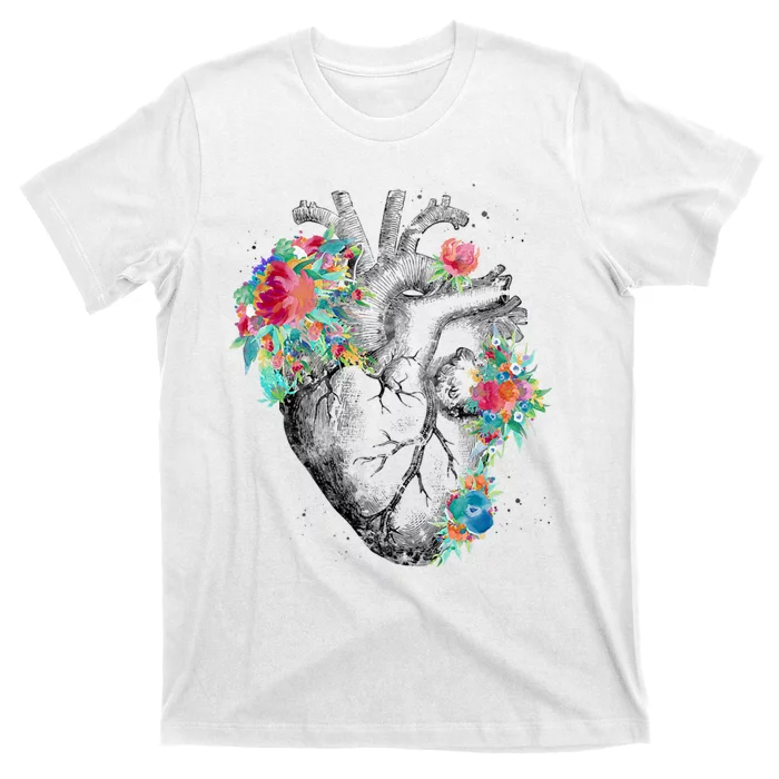 Anatomical Flower Heart T-Shirt