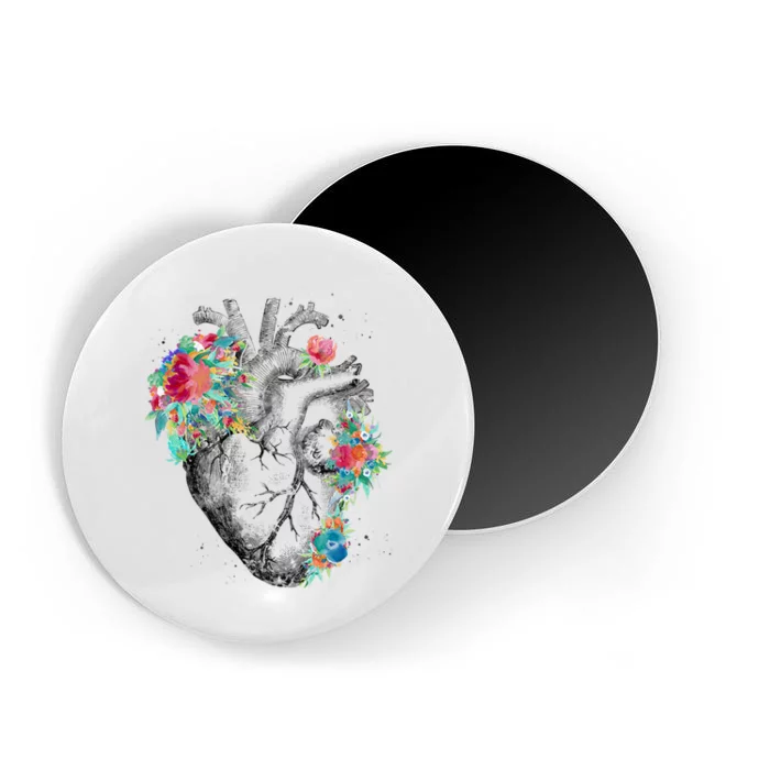 Anatomical Flower Heart Magnet