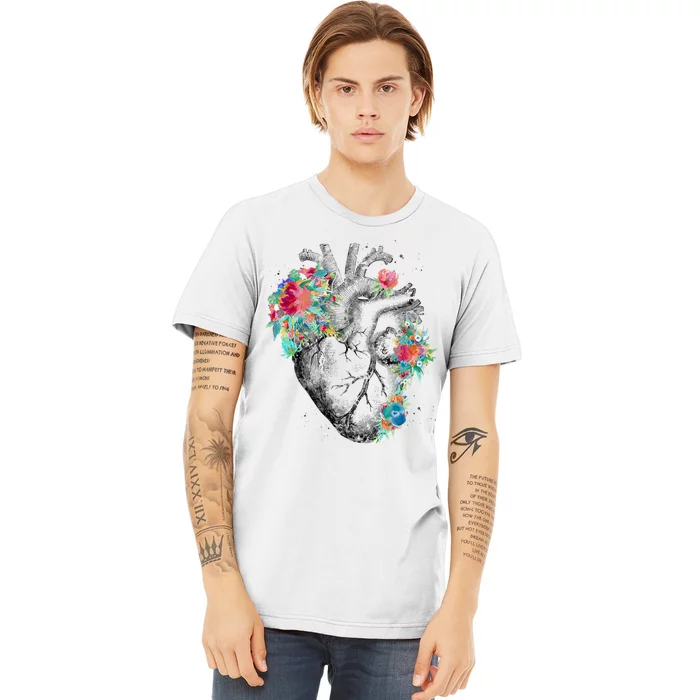 Anatomical Flower Heart Premium T-Shirt