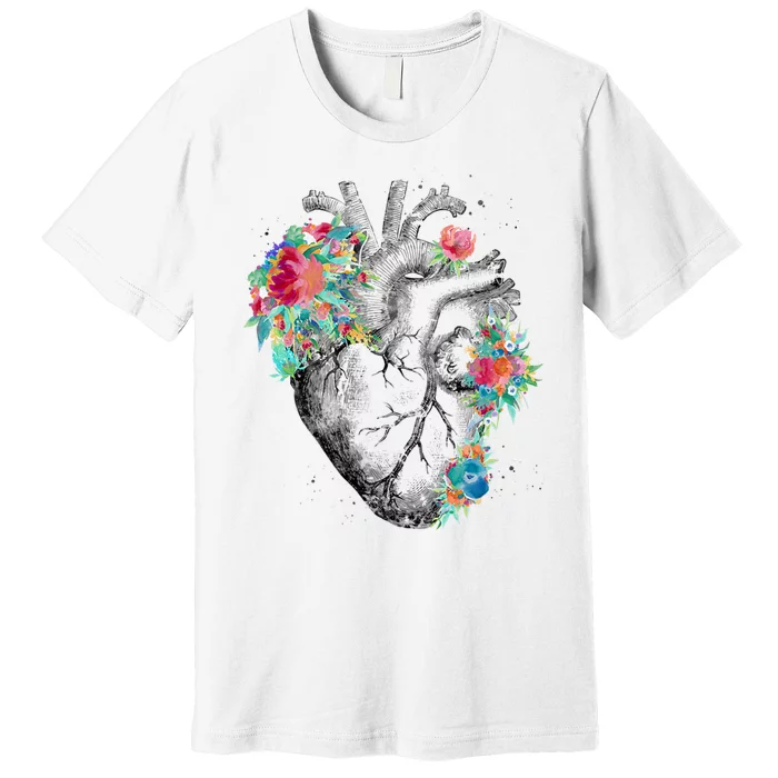 Anatomical Flower Heart Premium T-Shirt