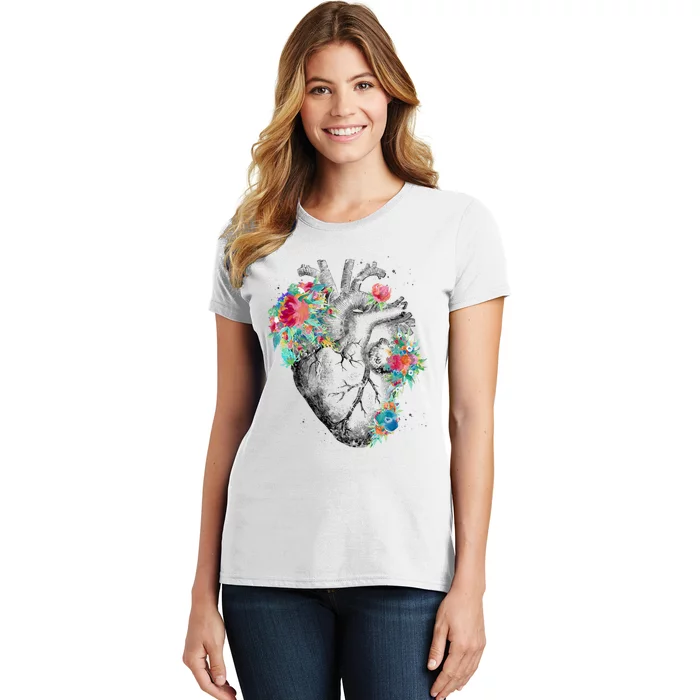 Anatomical Flower Heart Women's T-Shirt