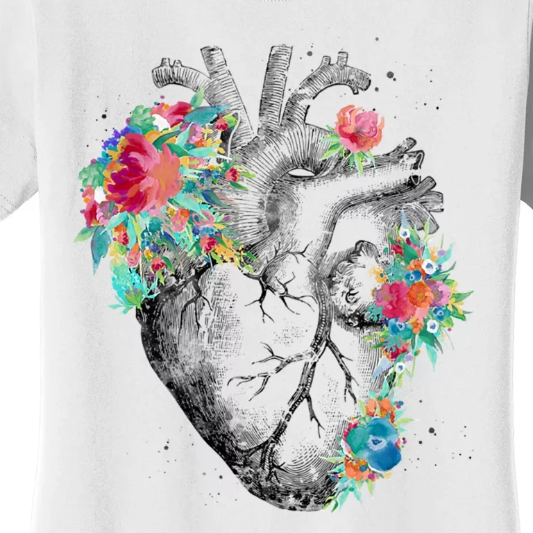 Anatomical Flower Heart Women's T-Shirt