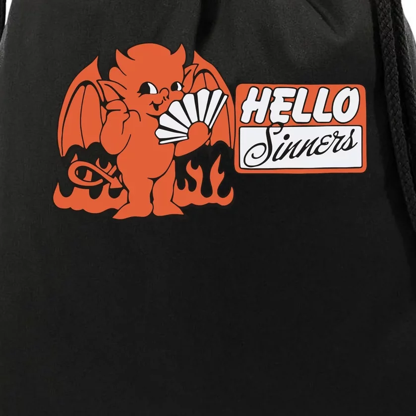 Annamarie Forcino Hello Sinners Drawstring Bag