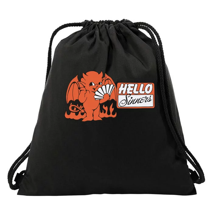 Annamarie Forcino Hello Sinners Drawstring Bag