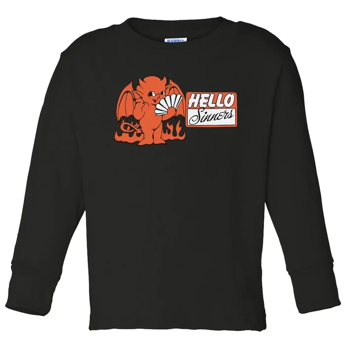 Annamarie Forcino Hello Sinners Toddler Long Sleeve Shirt