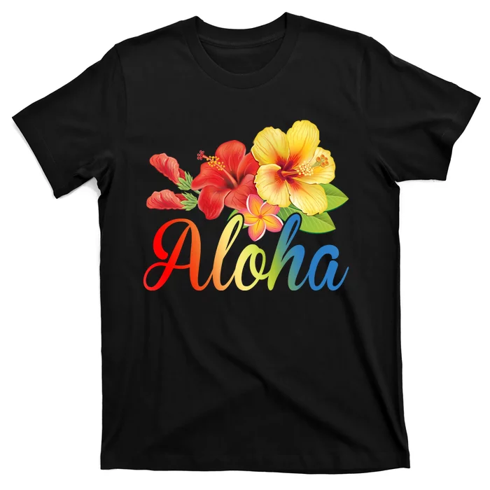 Aloha Floral Hawaiian Tropical T-Shirt