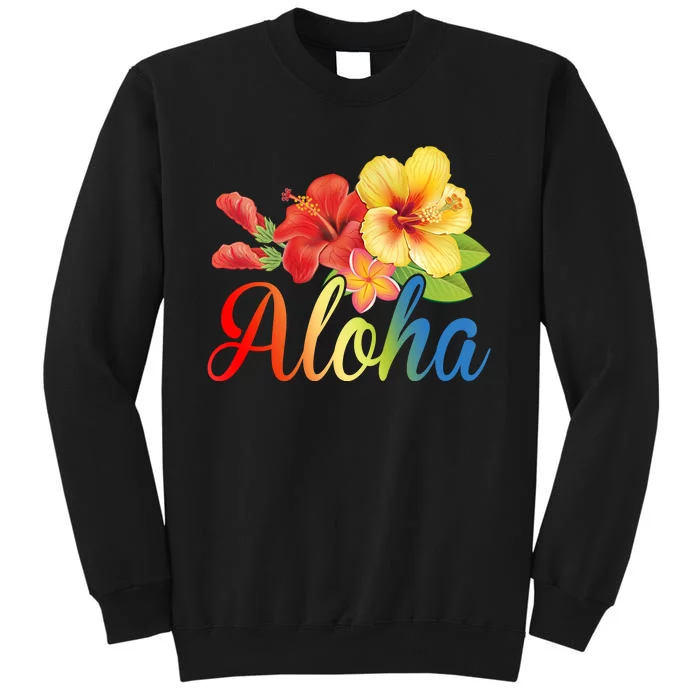 Aloha Floral Hawaiian Tropical Tall Sweatshirt