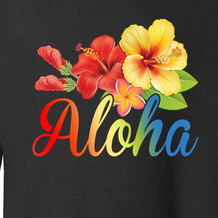 Aloha Floral Hawaiian Tropical Toddler Sweatshirt