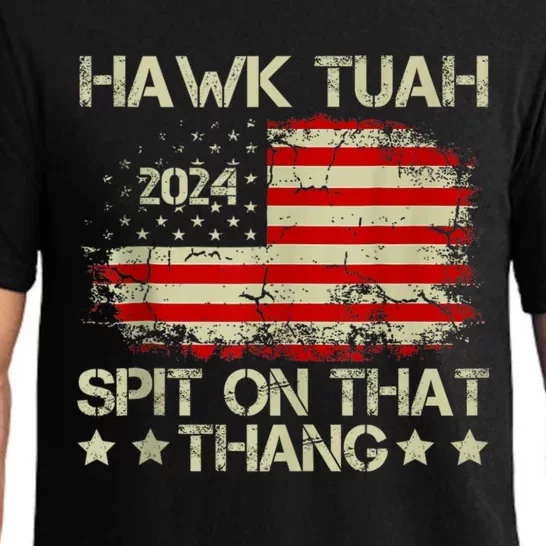 American Flag Hawk Tuah 24 Spit On That Thang Pajama Set