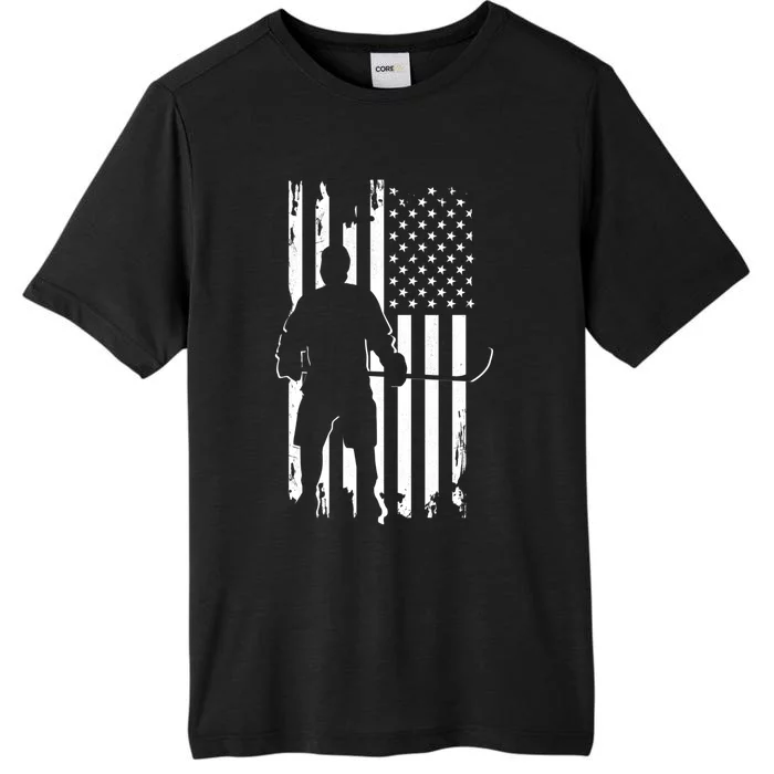 American Flag Hockey Apparel Gift Hockey Gift ChromaSoft Performance T-Shirt