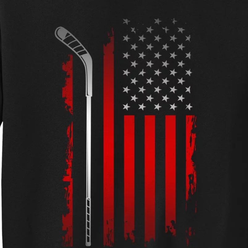 American Flag Hockey Apparel Gift Hockey Funny Gift Sweatshirt