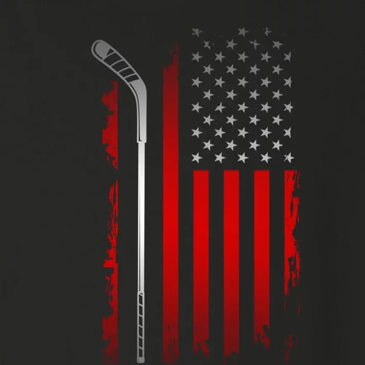 American Flag Hockey Apparel Gift Hockey Funny Gift Toddler Long Sleeve Shirt