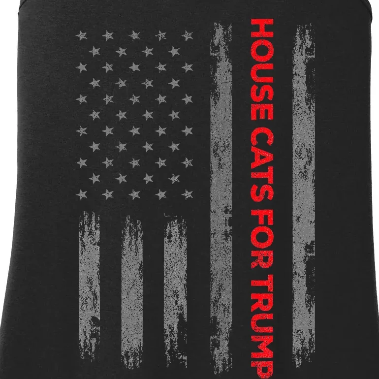 American Flag House Cats For Trump 2024 Trump Cats Ladies Essential Tank