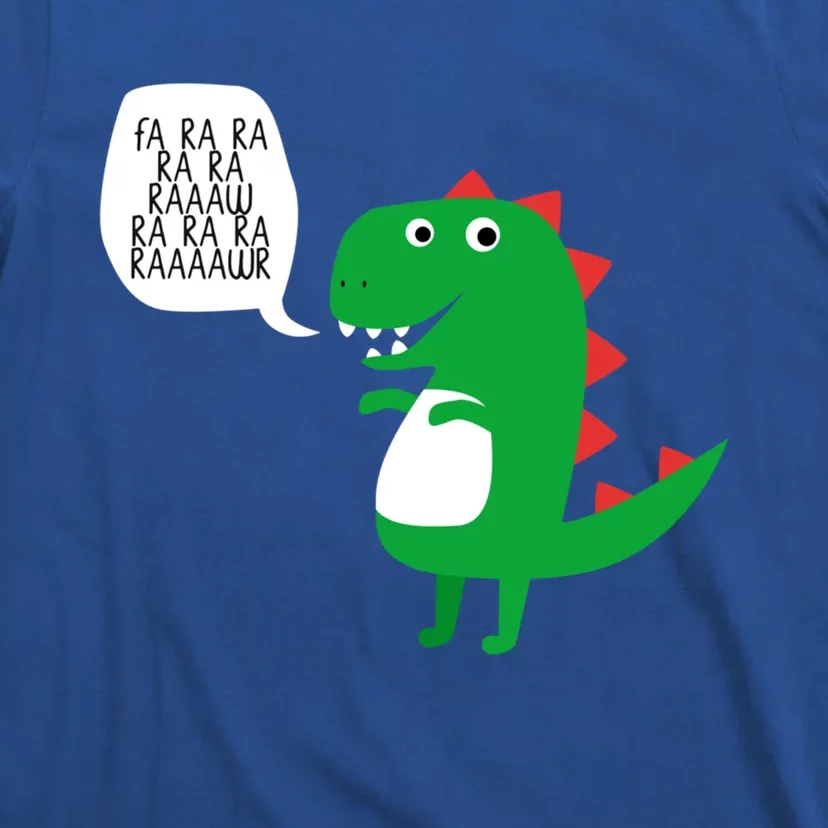 Adults Funny Holiday Gift Christmas Dinosaur Fa Ra Ra Raaawr Gift T-Shirt