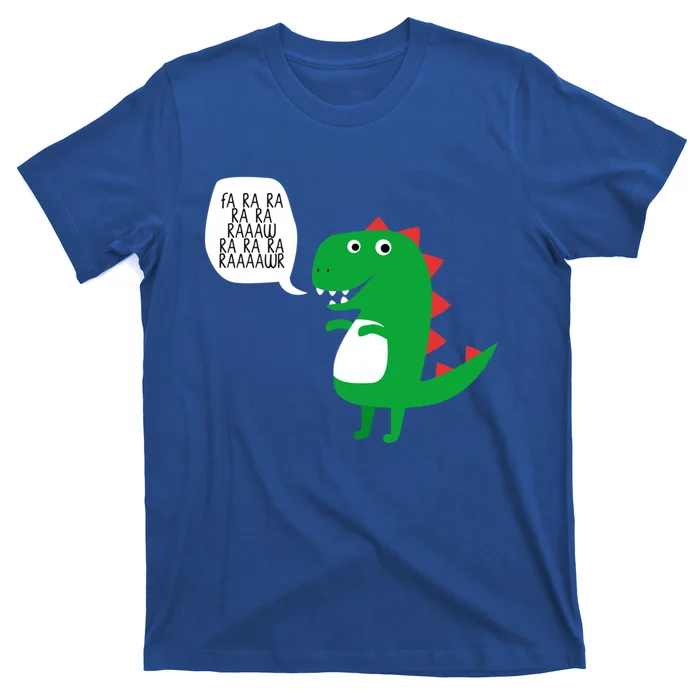 Adults Funny Holiday Gift Christmas Dinosaur Fa Ra Ra Raaawr Gift T-Shirt