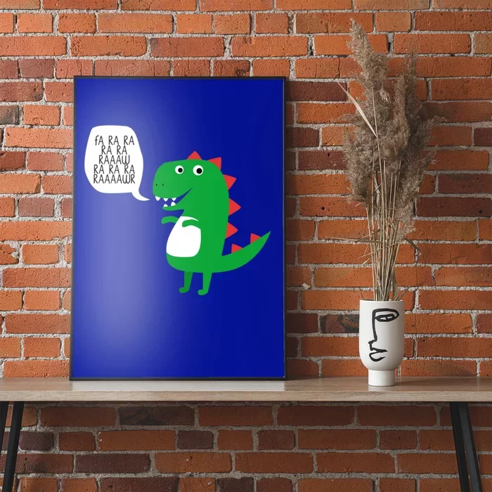 Adults Funny Holiday Gift Christmas Dinosaur Fa Ra Ra Raaawr Gift Poster