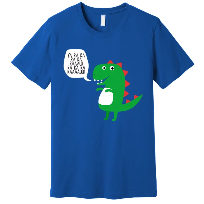 Adults Funny Holiday Gift Christmas Dinosaur Fa Ra Ra Raaawr Gift Premium T-Shirt